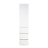 Ely Slim Closet Cabinet | 3 Drawers | 71" | White Melamine and Wood