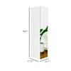 Ely Slim Closet Cabinet w Mirror | 1 Drawer | 71’’ | White Melamine BM337103
