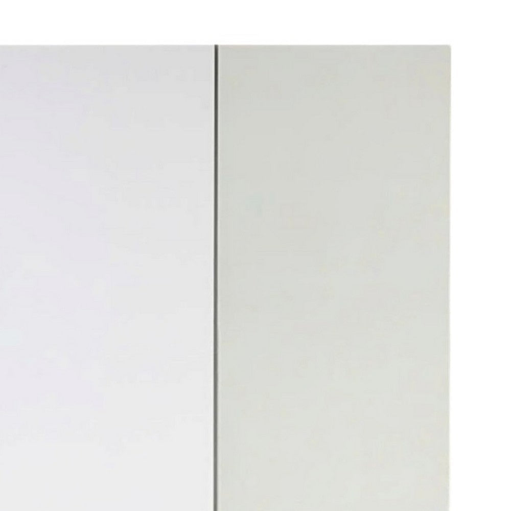 Ely Closet Cabinet Set | Mirrored Front | 7 Drawers | 71’’ | White Wood BM337105