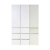 Ely Closet Cabinet Set | Mirrored Front | 7 Drawers | 71" | White Wood