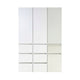 Ely Closet Cabinet Set | Mirrored Front | 7 Drawers | 71" | White Wood