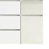 Ely Closet Cabinet Set | Mirrored Front | 7 Drawers | 71’’ | White Wood BM337105