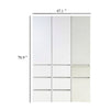 Ely Closet Cabinet Set | Mirrored Front | 7 Drawers | 71’’ | White Wood BM337105