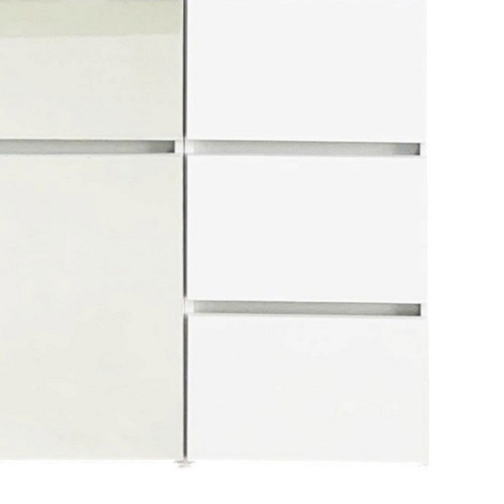 Ely Closet Cabinet Set | Center Mirror Front | 7 Drawers | 71’’ | White BM337106