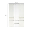 Ely Closet Cabinet Set | Double Mirror Doors | 5 Drawers | 71’’ | White BM337107