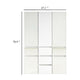 Ely Closet Cabinet Set | Double Mirror Doors | 5 Drawers | 71’’ | White BM337107