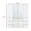 Ely Closet Cabinet Set | 2 Mirror Doors | 8 Drawers | 71’’ | White Wood BM337108