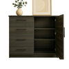 Roby Large Dresser Chest | 4 Drawers w Cabinet | 47’’ | Dark Gray