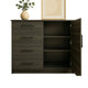 Roby Large Dresser Chest | 4 Drawers w Cabinet | 47’’ | Dark Gray