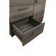 Roby Large Dresser Chest | 4 Drawers w Cabinet | 47’’ | Dark Gray