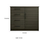 Roby Large Dresser Chest | 4 Drawers w Cabinet | 47’’ | Dark Gray