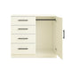 Roby Large Dresser Chest | 4 Drawers w Cabinet | 47’’ | White Melamine