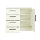 Roby Large Dresser Chest | 4 Drawers w Cabinet | 47’’ | White Melamine