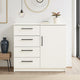 Roby Large Dresser Chest | 4 Drawers w Cabinet | 47" | White Melamine