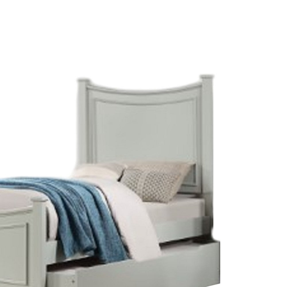 Roly Kids Full Size Bed w Trundle | Cradle Inspired Arches | Gray Wood BM337249