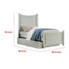 Roly Kids Full Size Bed w Trundle | Cradle Inspired Arches | Gray Wood BM337249