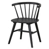 Yely 5pc Dining Table with 4 Windsor Chairs Set | Black Rubberwood BM337250