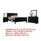 Ryla 4pc Queen Bedroom Set w Nightstand Dresser Mirror | Classic Black BM337253