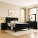 Ryla 4pc Queen Bedroom Set w Nightstand Dresser Mirror | Classic Black BM337253