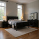 Ryla 4pc Queen Bedroom Set w Nightstand, Dresser, Mirror | Classic Black