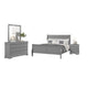 Ryla 4pc Queen Bedroom Set w Nightst& Dresser & Mirror | Neutral Gray BM337254