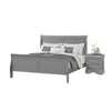 Ryla 4pc Queen Bedroom Set w Nightst& Dresser & Mirror | Neutral Gray