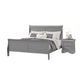 Ryla 4pc Queen Bedroom Set w Nightst& Dresser & Mirror | Neutral Gray BM337254