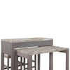 Helly 3pc Counter Height Table & 2 Stool Set | Gray Faux Marble Top BM337256