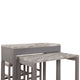 Helly 3pc Counter Height Table & 2 Stool Set | Gray Faux Marble Top BM337256