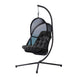 Bery Outdoor Swing Chair w Foldable St& | Coastal Black Cushion
