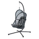 Bery Outdoor Swing Chair w Foldable St& | Dark Gray Cushion