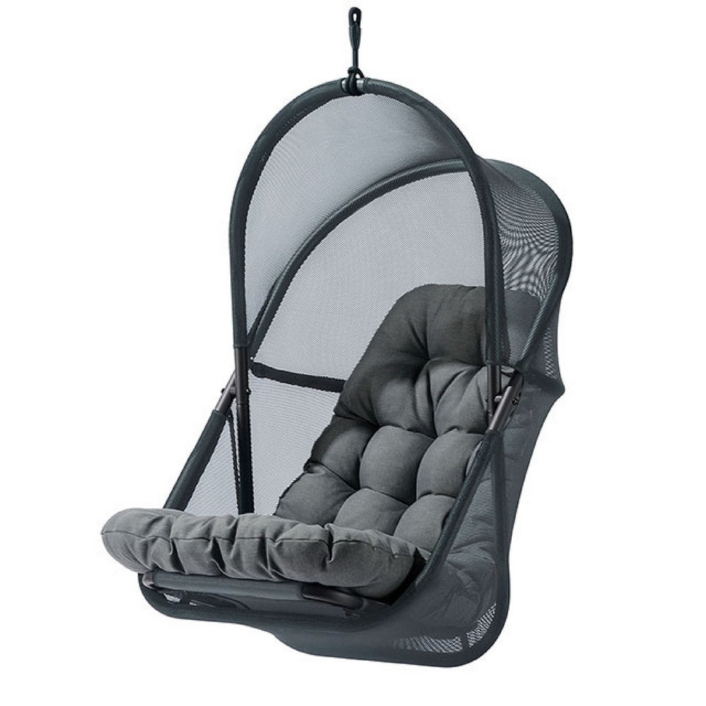 Bery Outdoor Swing Chair w Foldable St& | Dark Gray Cushion