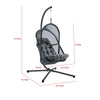Bery Outdoor Swing Chair w Foldable St& | Dark Gray Cushion