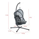 Bery Outdoor Swing Chair w Foldable St& | Dark Gray Cushion