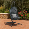 Bery Outdoor Swing Chair w Foldable St& | Dark Gray Cushion