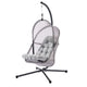 Bery Outdoor Swing Chair w Foldable St& | Light Gray Cushion