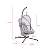 Bery Outdoor Swing Chair w Foldable St& | Light Gray Cushion