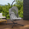 Bery Outdoor Swing Chair w Foldable St& | Light Gray Cushion
