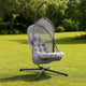 Bery Outdoor Swing Chair w Foldable St& | Light Gray Cushion