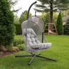 Bery Outdoor Swing Chair w Foldable St& | Light Gray Cushion