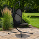 Cery Outdoor Egg Swing Chair | Foldable St& | Coastal Black Cushion