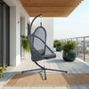 Cery Outdoor Egg Swing Chair | Foldable St& | Dark Gray Cushion