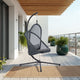 Cery Outdoor Egg Swing Chair | Foldable St& | Dark Gray Cushion