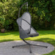 Cery Outdoor Egg Swing Chair | Foldable St& | Dark Gray Cushion
