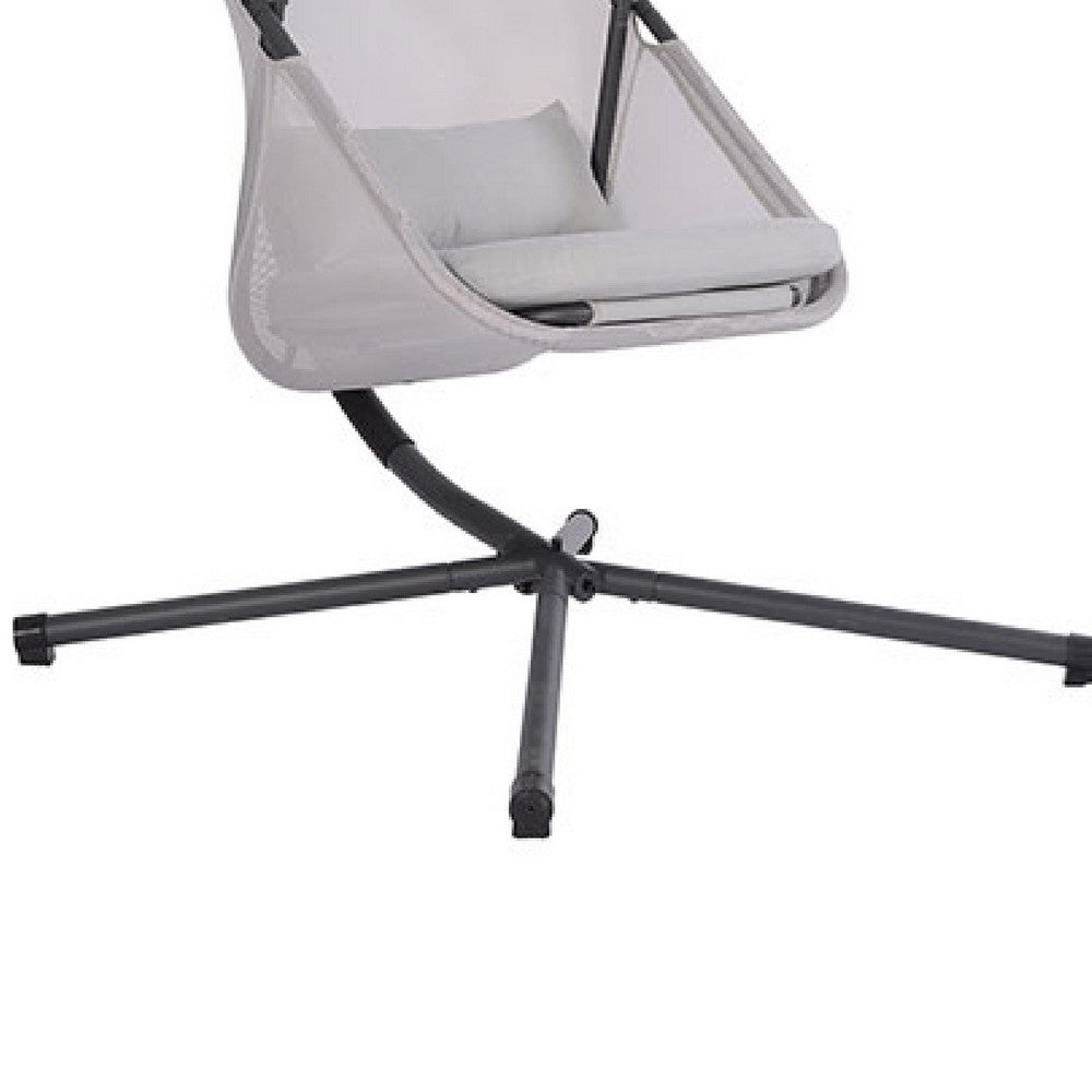 Cery Outdoor Egg Swing Chair | Foldable St& | Light Gray Cushion