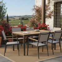 Dark Gray, Natural Teak Brown
