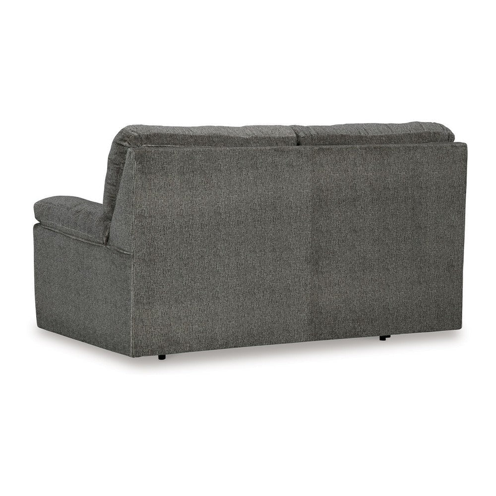 Yido Gliding Loveseat | 72’’ | Soft Mineral Gray Polyester Pillowtop BM337272