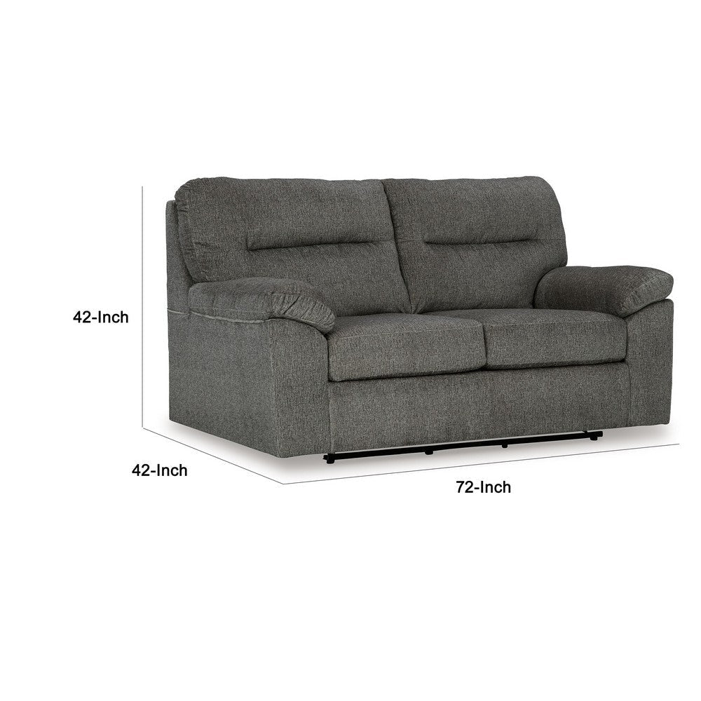 Yido Gliding Loveseat | 72’’ | Soft Mineral Gray Polyester Pillowtop BM337272
