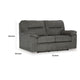 Yido Gliding Loveseat | 72’’ | Soft Mineral Gray Polyester Pillowtop BM337272
