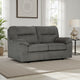 Yido Gliding Loveseat | 72" | Soft Mineral Gray Polyester Pillowtop